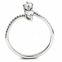 Luxe nakit dizajnira ženski ručni prsten za angažman od nehrđajućeg čelika sa kubnim cirkonijom AAA