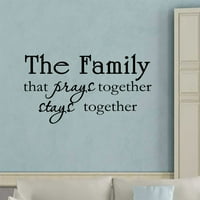 Porodica koja moli zajedno ostaje zajedno Kršćanski vjerski vinil zidni umjetnički dekor navodni dekor