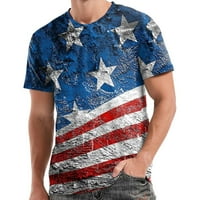 Muške majice Ljetna nezavisnost Dan Modni 3D digitalni tisak Thirts majice kratkih rukava za muškarce