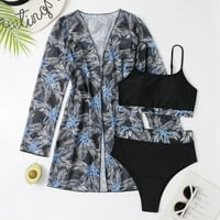 Leey-World Plus Size S kupaonice ženskih kupaćih kostima Halter Tie Side Bikini kupaći odijela Plava,