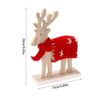 Kreativni božićni jeleer drveni desktop ukrasi za božićni dekor