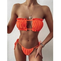 LowRofile ženske kupaće kostimi Ruched Hollow Bikini Push-up podstavljeni kupaći kostimi odjeća za kupaće