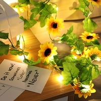 2Meter LED simulacijski list suncokreta Lights String Cvjetni svjetla String za domaću zabavu Vjenčani