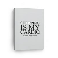 Smile Art Design Shopping je moj kardio inspirativni citat Carrie Bradshaw Glam modna platna Zidna umjetnost