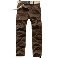 Lenago Cargo Radne pantalone za muškarce Plus size Solid-Džepne opterećene kombinezone na otvorenom
