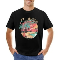 -Shirt plaže ručna skica grafički dizajn tiskani muški casual tee
