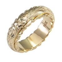 i zlatni elegantni nakit prsteni cvijet vjenčani srebrni klizni prsten vintage prstenaste bojenje zvona