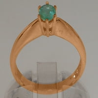 Britanci napravio 14k ružični zlatni prsten smaragdnim ženskim zaručničkim prstenom - Opcije veličine