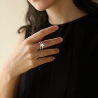 Miyuaadkai prstenovi moda izvrsna puni dijamanti za žene za žene Angažovanje cirkon zvona nakita pokloni nakit srebrna 10