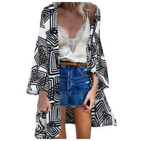 Modne žene Print Casual Beach Cardigan bluza Shawl Lood Top Owewwer Hot6SL4491174