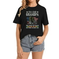 'm otac djed i vijetnamski dan oca modne modne žene grafičke majice, povremene i slatke ljetne vrhove