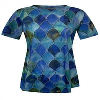 Worcnote Women TEE majica Crew Crt Majica Boja šive za šivanje Ljeto Basic bluza Skraćene slike 3xl
