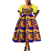 Bintarealwa Carg ovratnik Afričke žene haljine sa kratkim rukavima WY9878