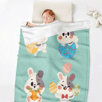 Prekrivač za baka za zeko sa jastukom sa jastučnicima kauč na razvlačenje u dnevni boravak Flanel flanel
