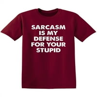 Sarcasm je moja odbrana za vašu glupu božićnu odjeću za odrasle novost sarkastična premium majica xmas