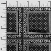 Onuone Rayon crna tkanina geometrijska šivaća materijala za ispis tkanine sa dvorištem široko