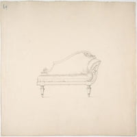 Dizajn za kauč sa jednim krilima nalik na ručni poster Ispis anonimnog, Britanskog, 19. vijeka
