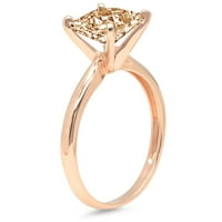 2.5ct princeze rezani šampanjac simulirani dijamant 18k ruža zlatna godišnjica za angažman prsten veličine
