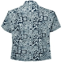 Bay Muška modna plaža prednja džepa Ležerne majice s indigo, s bo ispis