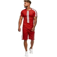 Yubnlvae odijela za muškarce muške kratke hlače Kratki setovi Ljetni tanki sudar Sportski rukav za slobodno