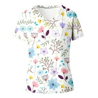 Olyvenn ženske plus veličine T-majice Tuničke čipke Top Classic Prilično cvjetni vrhovi V izrez Lagana