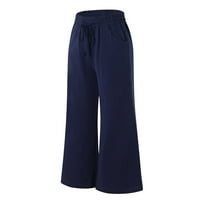 Ženske hlače Ležerne prilike sa džepovima Tajice za crtanje pamučne labave boje pantalone sa čvrstim