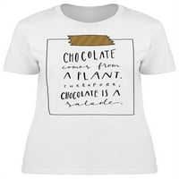 Čokolada dolazi iz biljne majice žena -image by shutterstock, ženski medij
