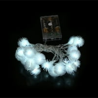 Božićne ukrase LED božićne kuglice plišane snježne kugle za maselions lagani lanac Božićni lagani lanac