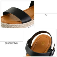 Mysoft ženski ljetni crni gležnjače otvorena platforma platforme sandale za pete veličine 9