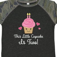 Inktastični 2. rođendan cupcake djevojke slatka poklona toddler toddler djevojka majica