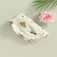 Karuedoo Toddler Baby Boy Girl Cotton platneni bluže kratke hlače ljetni cvjetni ruffle cvijet