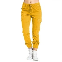 Akiihool ženske hlače joge hlače za žene Capris High Squiste gamaše sa džepovima širok noga vježbanje