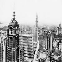 Zgrada Woolworth, 1916. n Pjevaška i Woolworth zgrade, New York City. Fotografija, C1916. Poster Print