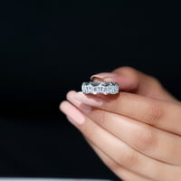Certificirani moissinite vječni prsten za žene - 3. CT - D-VS kvalitet, srebrna srebra, US 9,00