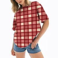 Ljeto izlazi vrhovi za žene, ženska slatka bluza plus veličine vrhova izlaska iz tuničke bluze s kratkim