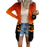Mlqidk Fall Cardigan za žene Knit Cardigan s dugim rukavima otvorenim prednjim gumbom niz džemper džemper