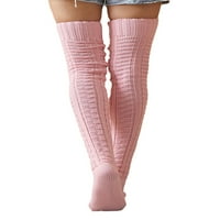 Fanvereka žene meke pletene čarape, pune boje pletene preko i čarape za koljeno