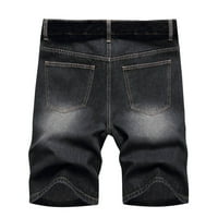 Auroural Muške klirenske kratke hlače Muške traper kratke hlače sa mikro elastičnim fit gumnim džepovima