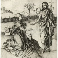 Faksimil našeg Spasitelja koji se pojavljuje Mary Magdalene u vrtu Martin Schongauer C1420
