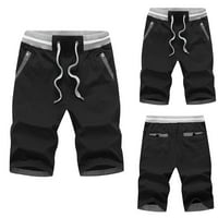 Muške hlače za kratke hlače Looselinen izvezene ljetne bodne bočne sportske džepove koji rade ravne