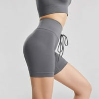 Sawvnm ženska modna casual solidna boja visoke struke elastične joge hlače šorc uštede do 30% popusta