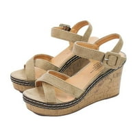Giligiliso Cipele žene New Ljetni modni klinovi Visoke potpetice Buckle Suede Sandale Dame cipele Jesen