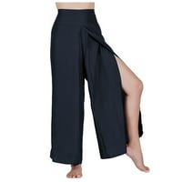 Corashan Hlače za žene, ženska modna elastična struka elastičnog struka Mullet-Hem Yoga duge noge harem