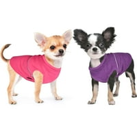 Pleaid pasa za male pse, Chihuahua fleece odjeća s rupama za povodcu, XS odjeća za pse zima topli puppne