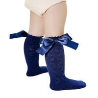 Arvbitana dječje djevojke koljena visoke čarape, kabel pletene pamučne čarape sa lukom