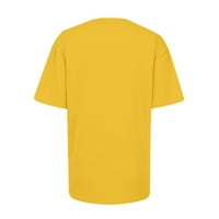 Ženski ljetni vrhovi Ženski modni dan zaljubljenih Vrhunski tiskani majica Top Dame Top Yellow L