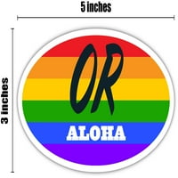 Aloha ili Oregon Washington County Duinbow Pride zastava Stripes Pride Zastava za zastavu Euro naljepnica