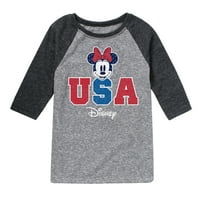 Disney - Americana - Minnie SAD - Grafička majica mališa i omladine Raglan