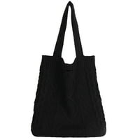 ✪ Pletena vunena plišana casual djevojka ramena torba za višekratnu torbu za višekratnu torbu za torba