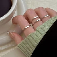 Waroomhouse modni prsten Engleski rezbarenje Fino izrada elektroplata hipoalergene glatka površina ukrasite elegantnu modu minimalističke minimalne rublje nakita